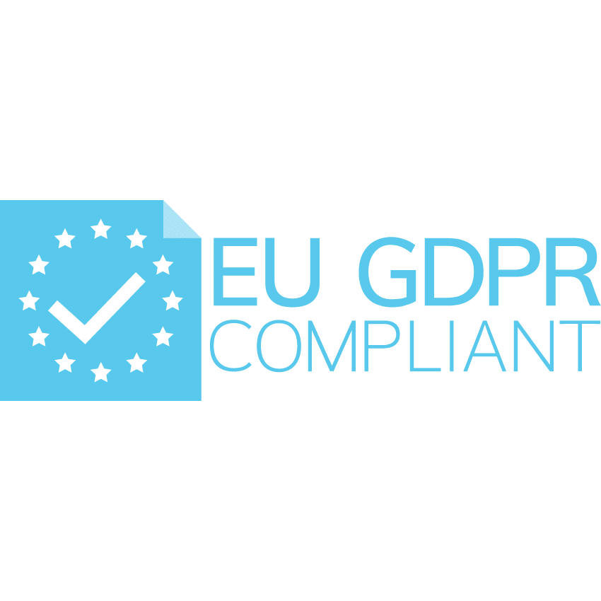 Das Logo für die EU-DSGVO-Konformität in der Hosting-Branche.