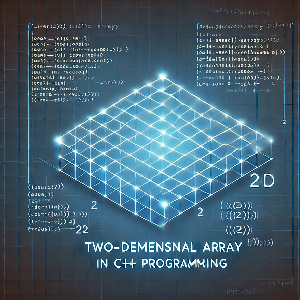 Symbolbild zu zweidimensionalem Array in C++ – Matrixdarstellung mit Indexzugriff und Datenwerten.