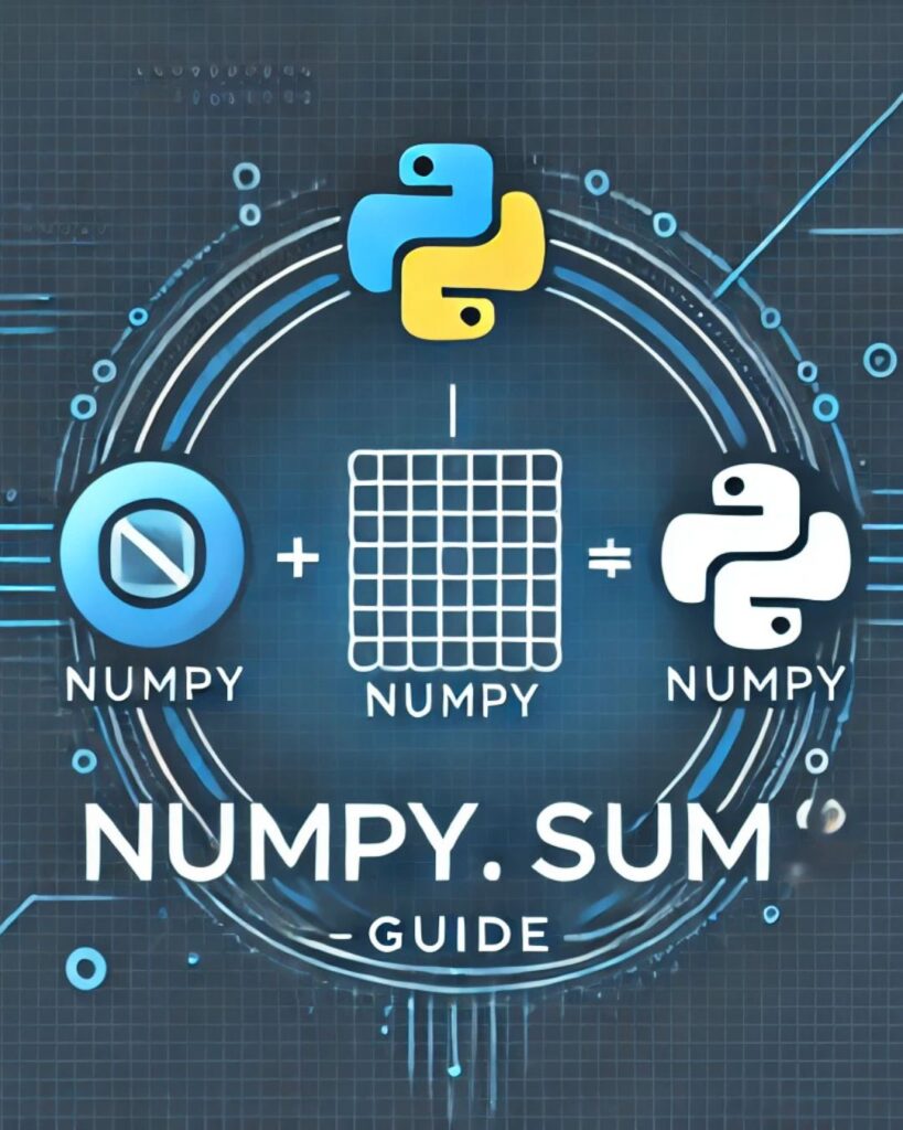 Symbolbild für numpy.sum() in Python – Summierung von Array-Daten in Datenanalyse und Machine Learning.